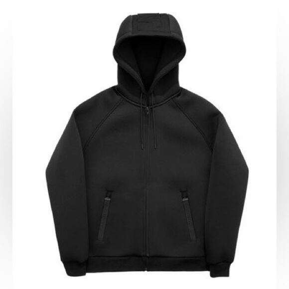 Alexander Wang x H&M Black Neoprene Hoodie Size XS EUC